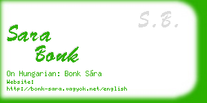 sara bonk business card